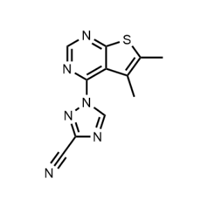 1-(5,6-Dimethylthieno[2,3-d]pyrimidin-4-yl)-1h-1,2,4-triazole-3-carbonitrile|CS-0305594