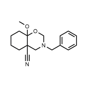 3-Benzyl-8a-methoxyhexahydro-2h-benzo[e][1,3]oxazine-4a(5h)-carbonitrile|CS-0305616