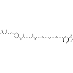 2,5-Dioxopyrrolidin-1-yl 18-((4-(3,5-dioxohexyl)phenyl)amino)-14,18-dioxo-4,7,10-trioxa-13-azaoctadecan-1-oate|CS-0311692