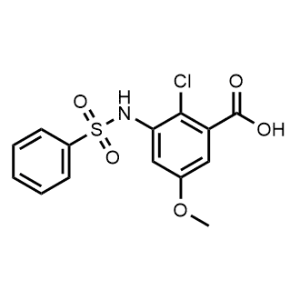2-Chloro-5-methoxy-3-(phenylsulfonamido)benzoic acid|CS-0313909