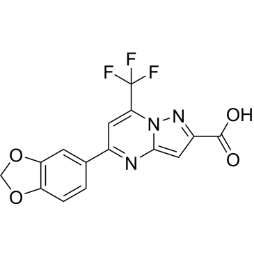 5-(Benzo[d][1,3]dioxol-5-yl)-7-(trifluoromethyl)pyrazolo[1,5-a]pyrimidine-2-carboxylic acid|CS-0314102
