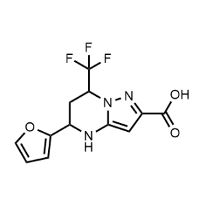 5-(Furan-2-yl)-7-(trifluoromethyl)-4,5,6,7-tetrahydropyrazolo[1,5-a]pyrimidine-2-carboxylic acid|CS-0314837