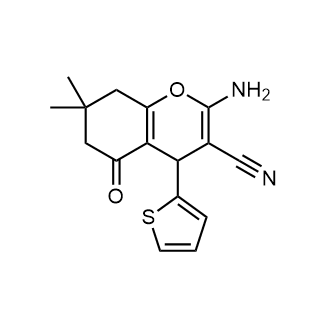 2-Amino-7,7-dimethyl-5-oxo-4-(thiophen-2-yl)-5,6,7,8-tetrahydro-4H-chromene-3-carbonitrile|CS-0316459