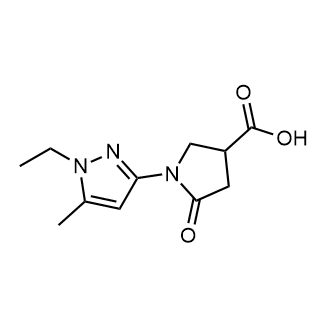 1-(1-Ethyl-5-methyl-1H-pyrazol-3-yl)-5-oxopyrrolidine-3-carboxylic acid|CS-0316859