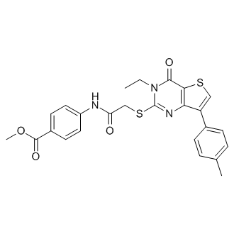Methyl 4-(2-((3-ethyl-4-oxo-7-(p-tolyl)-3,4-dihydrothieno[3,2-d]pyrimidin-2-yl)thio)acetamido)benzoate|CS-0321446