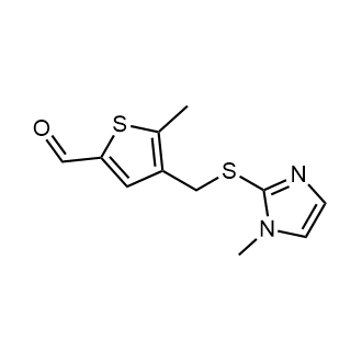 5-Methyl-4-(((1-methyl-1H-imidazol-2-yl)thio)methyl)thiophene-2-carbaldehyde|CS-0322041