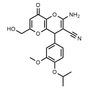 2-Amino-6-(hydroxymethyl)-4-(4-isopropoxy-3-methoxyphenyl)-8-oxo-4,8-dihydropyrano[3,2-b]pyran-3-carbonitrile|CS-0322662