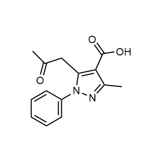 3-Methyl-5-(2-oxopropyl)-1-phenyl-1H-pyrazole-4-carboxylic acid|CS-0323769
