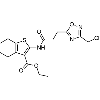 Ethyl 2-(3-(3-(chloromethyl)-1,2,4-oxadiazol-5-yl)propanamido)-4,5,6,7-tetrahydrobenzo[b]thiophene-3-carboxylate|CS-0324828