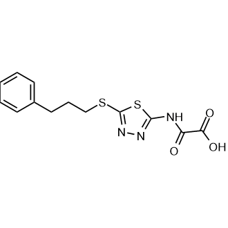 2-Oxo-2-((5-((3-phenylpropyl)thio)-1,3,4-thiadiazol-2-yl)amino)acetic acid|CS-0325175