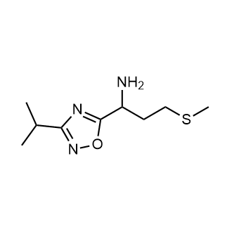 1-(3-Isopropyl-1,2,4-oxadiazol-5-yl)-3-(methylthio)propan-1-amine|CS-0325409