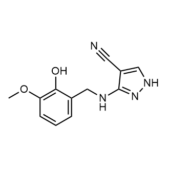 3-((2-Hydroxy-3-methoxybenzyl)amino)-1H-pyrazole-4-carbonitrile|CS-0325445
