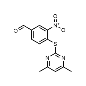 4-((4,6-Dimethylpyrimidin-2-yl)thio)-3-nitrobenzaldehyde|CS-0326708