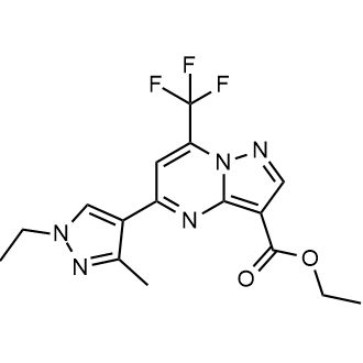 Ethyl 5-(1-ethyl-3-methyl-1H-pyrazol-4-yl)-7-(trifluoromethyl)pyrazolo[1,5-a]pyrimidine-3-carboxylate|CS-0327109