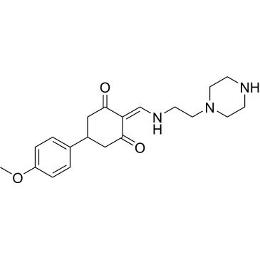 5-(4-Methoxyphenyl)-2-(((2-(piperazin-1-yl)ethyl)amino)methylene)cyclohexane-1,3-dione|CS-0327618