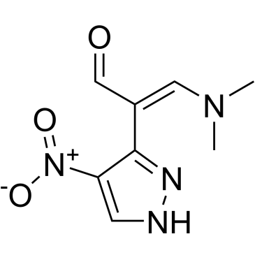 3-(Dimethylamino)-2-(4-nitro-1H-pyrazol-3-yl)acrylaldehyde|CS-0327962