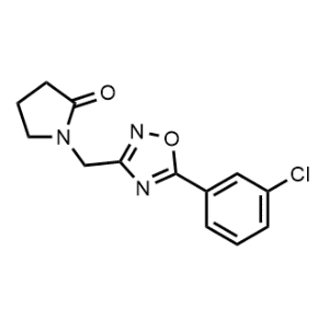 1-((5-(3-Chlorophenyl)-1,2,4-oxadiazol-3-yl)methyl)pyrrolidin-2-one|CS-0328870