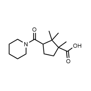 1,2,2-Trimethyl-3-(piperidine-1-carbonyl)cyclopentane-1-carboxylic acid|CS-0329980