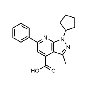 1-Cyclopentyl-3-methyl-6-phenyl-1H-pyrazolo[3,4-b]pyridine-4-carboxylic acid|CS-0330196