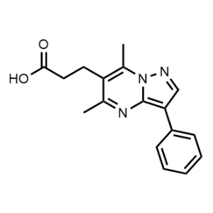 3-(5,7-Dimethyl-3-phenylpyrazolo[1,5-a]pyrimidin-6-yl)propanoic acid|CS-0330706