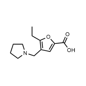 5-Ethyl-4-(pyrrolidin-1-ylmethyl)furan-2-carboxylic acid|CS-0330935