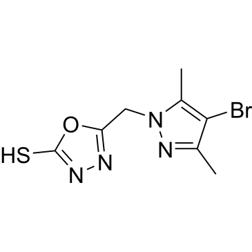 5-((4-Bromo-3,5-dimethyl-1H-pyrazol-1-yl)methyl)-1,3,4-oxadiazole-2-thiol|CS-0333849