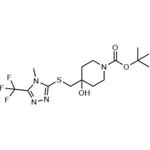 Tert-butyl 4-hydroxy-4-(((4-methyl-5-(trifluoromethyl)-4H-1,2,4-triazol-3-yl)thio)methyl)piperidine-1-carboxylate|CS-0334088