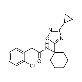 2-(2-Chlorophenyl)-N-(1-(3-cyclopropyl-1,2,4-oxadiazol-5-yl)cyclohexyl)acetamide|CS-0334225