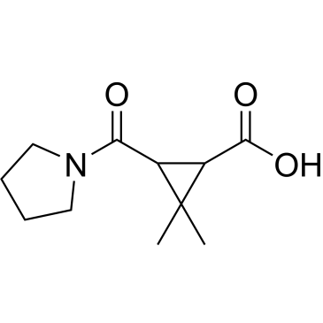 2,2-Dimethyl-3-(pyrrolidine-1-carbonyl)cyclopropane-1-carboxylic acid|CS-0335259