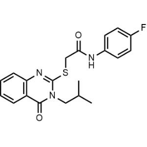 N-(4-fluorophenyl)-2-((3-isobutyl-4-oxo-3,4-dihydroquinazolin-2-yl)thio)acetamide|CS-0336174