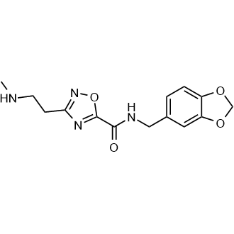 N-(benzo[d][1,3]dioxol-5-ylmethyl)-3-(2-(methylamino)ethyl)-1,2,4-oxadiazole-5-carboxamide|CS-0337954