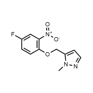 5-((4-Fluoro-2-nitrophenoxy)methyl)-1-methyl-1H-pyrazole|CS-0338332