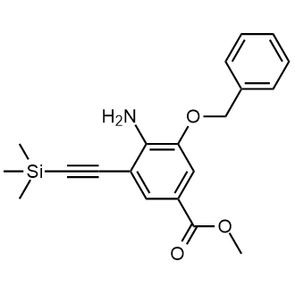 Methyl 4-amino-3-(benzyloxy)-5-((trimethylsilyl)ethynyl)benzoate|CS-0338853