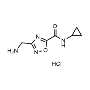 3-(Aminomethyl)-N-cyclopropyl-1,2,4-oxadiazole-5-carboxamide hydrochloride|CS-0338948