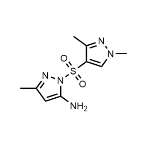 1-((1,3-Dimethyl-1H-pyrazol-4-yl)sulfonyl)-3-methyl-1H-pyrazol-5-amine|CS-0339057