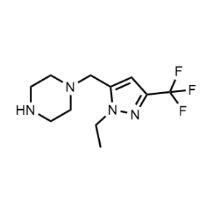 1-((1-Ethyl-3-(trifluoromethyl)-1H-pyrazol-5-yl)methyl)piperazine|CS-0339059