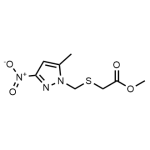 Methyl 2-(((5-methyl-3-nitro-1H-pyrazol-1-yl)methyl)thio)acetate|CS-0339088