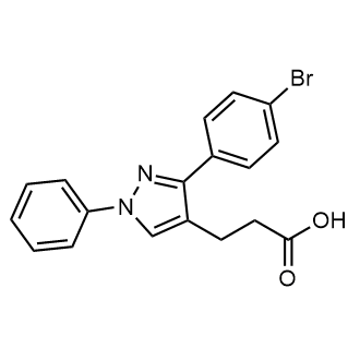 3-(3-(4-Bromophenyl)-1-phenyl-1H-pyrazol-4-yl)propanoic acid|CS-0339485