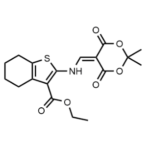 Ethyl 2-(((2,2-dimethyl-4,6-dioxo-1,3-dioxan-5-ylidene)methyl)amino)-4,5,6,7-tetrahydrobenzo[b]thiophene-3-carboxylate|CS-0339788