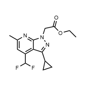 Ethyl 2-(3-cyclopropyl-4-(difluoromethyl)-6-methyl-1H-pyrazolo[3,4-b]pyridin-1-yl)acetate|CS-0339896