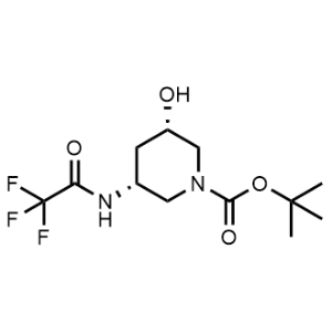 (3S,5R)-3-Hydroxy-5-(2,2,2-trifluoro-acetylamino)-piperidine-1-carboxylic acid tert-butyl ester|CS-0341771