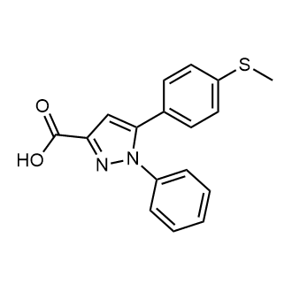 5-(4-Methylsulfanyl-phenyl)-1-phenyl-1H-pyrazole-3-carboxylic acid|CS-0342737