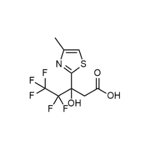 4,4,5,5,5-Pentafluoro-3-hydroxy-3-(4-methylthiazol-2-yl)pentanoic acid|CS-0345593