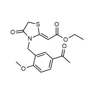 Ethyl (z)-2-(3-(5-acetyl-2-methoxybenzyl)-4-oxothiazolidin-2-ylidene)acetate|CS-0347719