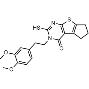 3-(3,4-Dimethoxyphenethyl)-2-mercapto-3,5,6,7-tetrahydro-4h-cyclopenta[4,5]thieno[2,3-d]pyrimidin-4-one|CS-0349168