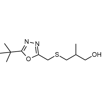 3-(((5-(Tert-butyl)-1,3,4-oxadiazol-2-yl)methyl)thio)-2-methylpropan-1-ol|CS-0354591