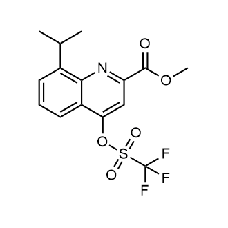Methyl 8-isopropyl-4-(((trifluoromethyl)sulfonyl)oxy)quinoline-2-carboxylate|CS-0356433