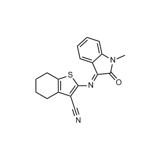 (E)-2-((1-methyl-2-oxoindolin-3-ylidene)amino)-4,5,6,7-tetrahydrobenzo[b]thiophene-3-carbonitrile|CS-0357334