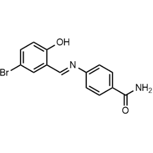 (E)-4-((5-bromo-2-hydroxybenzylidene)amino)benzamide|CS-0357400