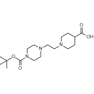 1-(2-(4-(Tert-butoxycarbonyl)piperazin-1-yl)ethyl)piperidine-4-carboxylic acid|CS-0357587